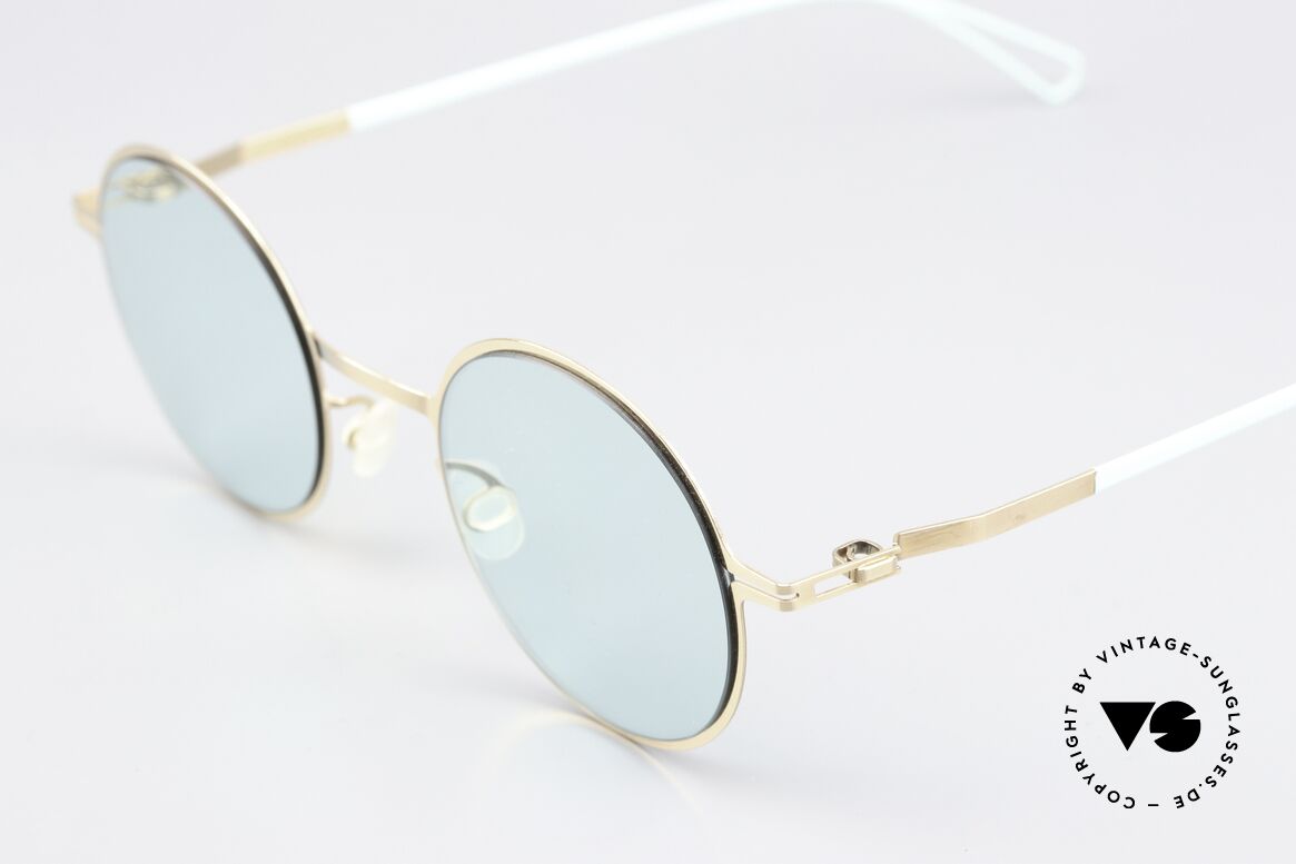 Mykita Brenda Bernhard Willhelm Design, color 812 = Champagne Gold/ POW9 Soft Green Solid, Made for Men and Women