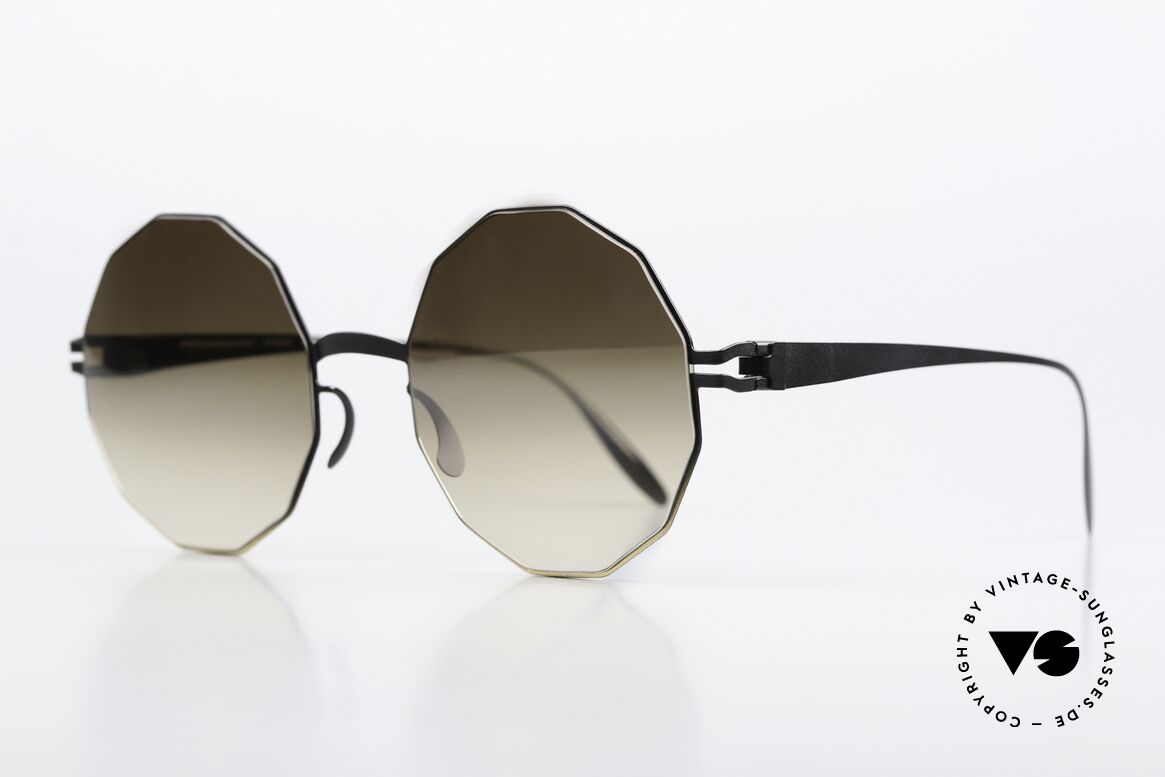 Mykita Veruschka Bernhard Willhelm Design, geometric designer sunglasses for women; large size, Made for Women