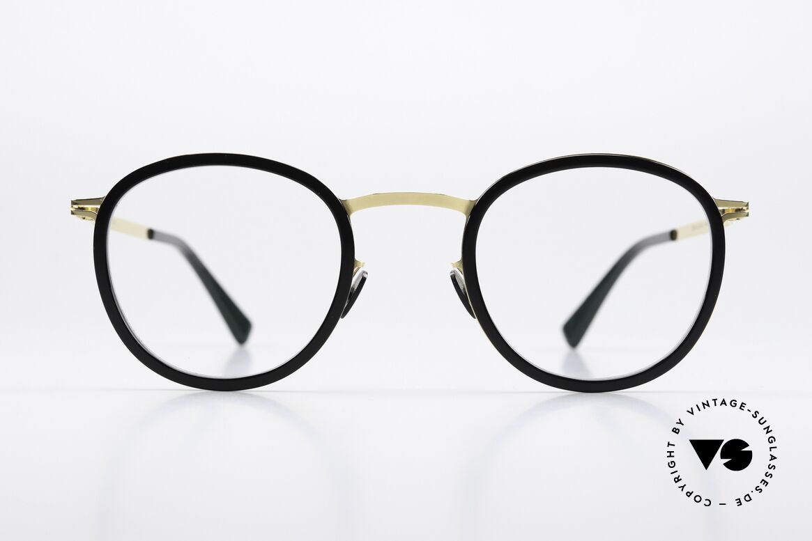 Mykita Antti Panto Glasses Black Gold, LITE collection with additional acetate rings / inlays, Made for Men and Women