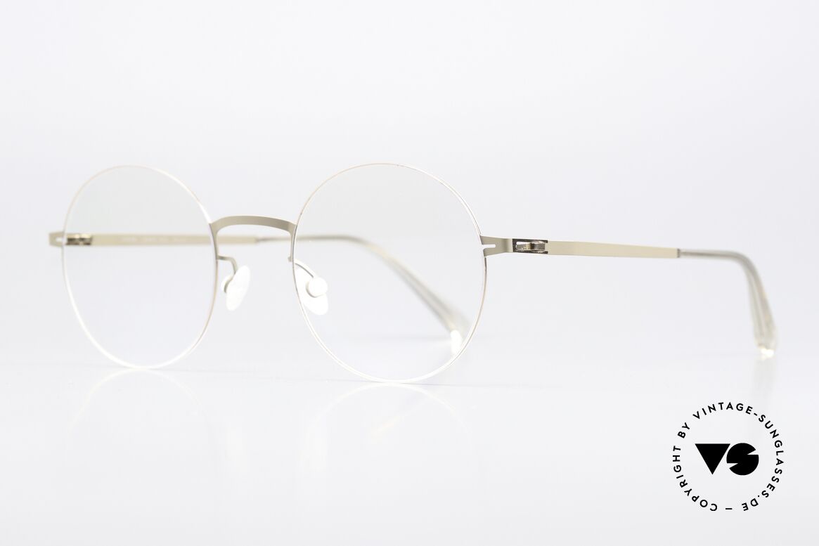 Mykita Kayo Round Frame Ladies & Gents, col 360 = Champagne Gold/Taupe Grey; unisex eyewear, Made for Men and Women