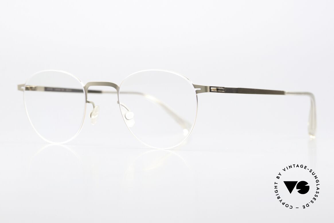 Mykita Rin Thin Panto Frame Unisex, col. 360: Champagne Gold/Taupe Grey (unisex frame), Made for Men and Women