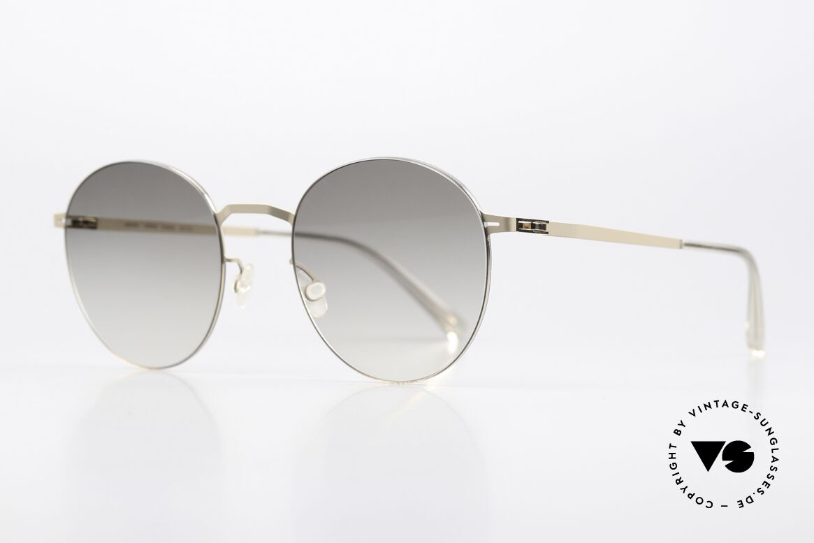 Mykita Tomomi Panto Sunglasses From 2018, col. code 360 = Champagne Gold / Taupe Grey (unisex), Made for Men and Women