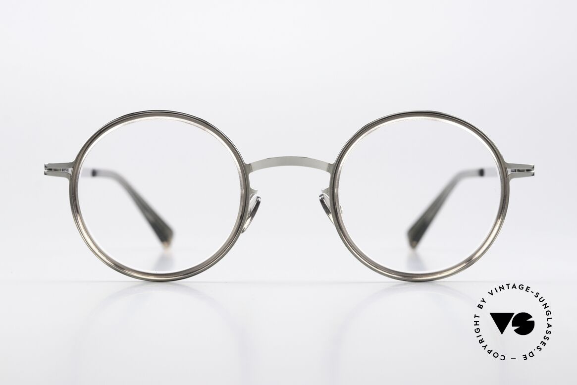 Mykita Eetu Panto Glasses Silver Grey, LITE collection with additional acetate rings / inlays, Made for Men and Women
