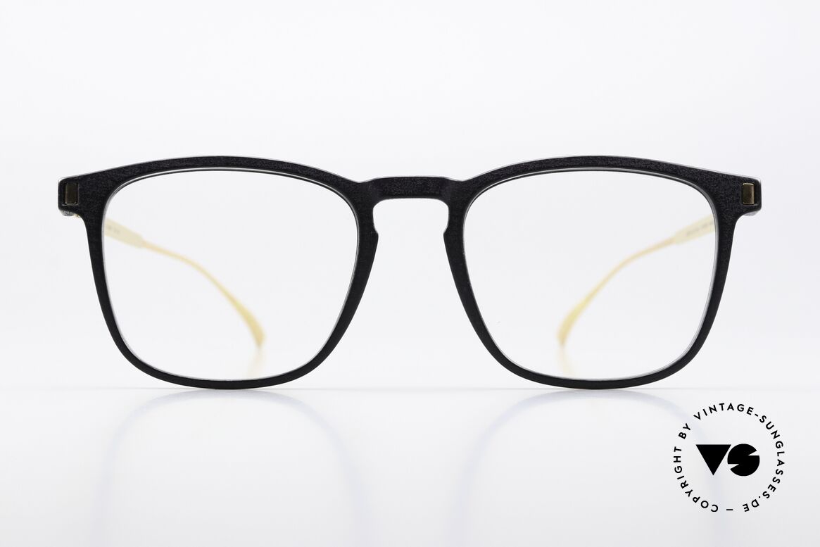 Mykita Mylon Jujubi Square Panto Black Gold, size 52-19, col. 306: Pitch Black/Glossy Gold, Made for Men and Women