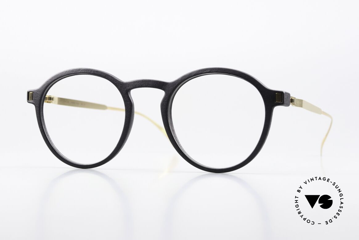 Mykita Mylon Acai Round Panto Black Gold, Mykita Mylon HYBRID panto eyeglasses, ACAI, Made for Men and Women