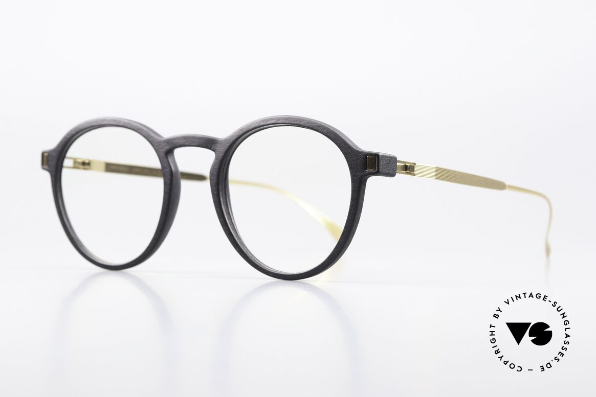Mykita Mylon Acai Round Panto Black Gold, crafted from 2015-17 in Berlin; unisex glasses, Made for Men and Women