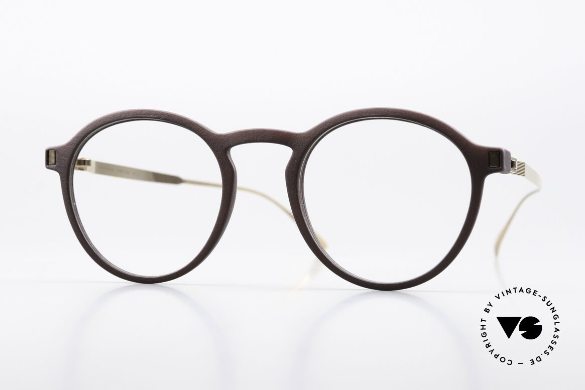 Mykita Mylon Acai Round Panto Brown Gold, Mykita Mylon HYBRID panto eyeglasses, ACAI, Made for Men and Women