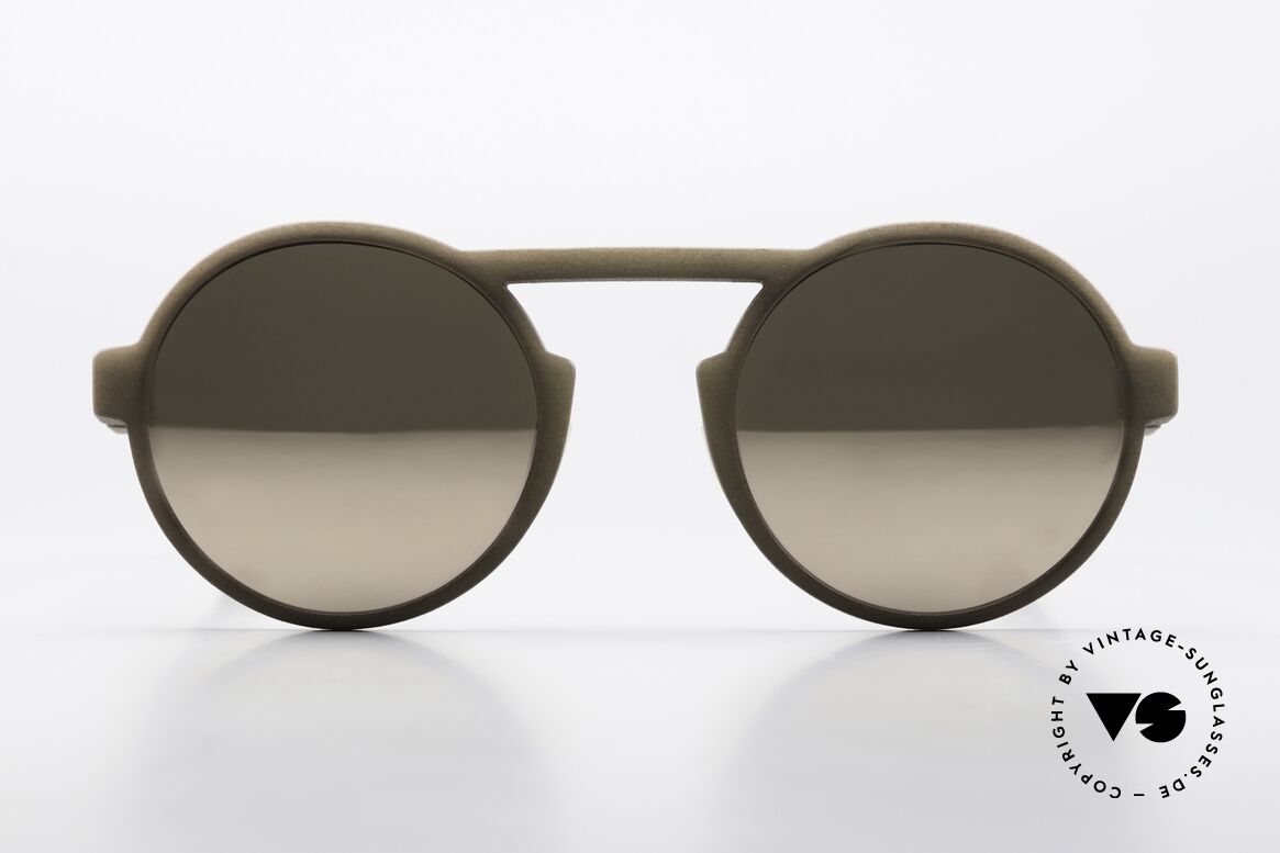 Mykita Mylon Thunder Gold Mirrored Sunglasses, size 51-23, color code 327; unisex sunglasses, Made for Men and Women