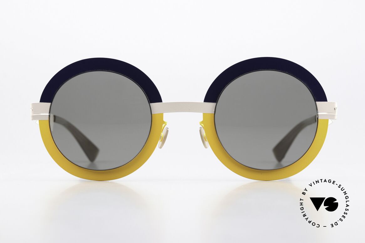 Mykita Studio 4.3 Experimental Design 2014, round shades, color 960: Sunny Sky Modules Grey, Made for Women