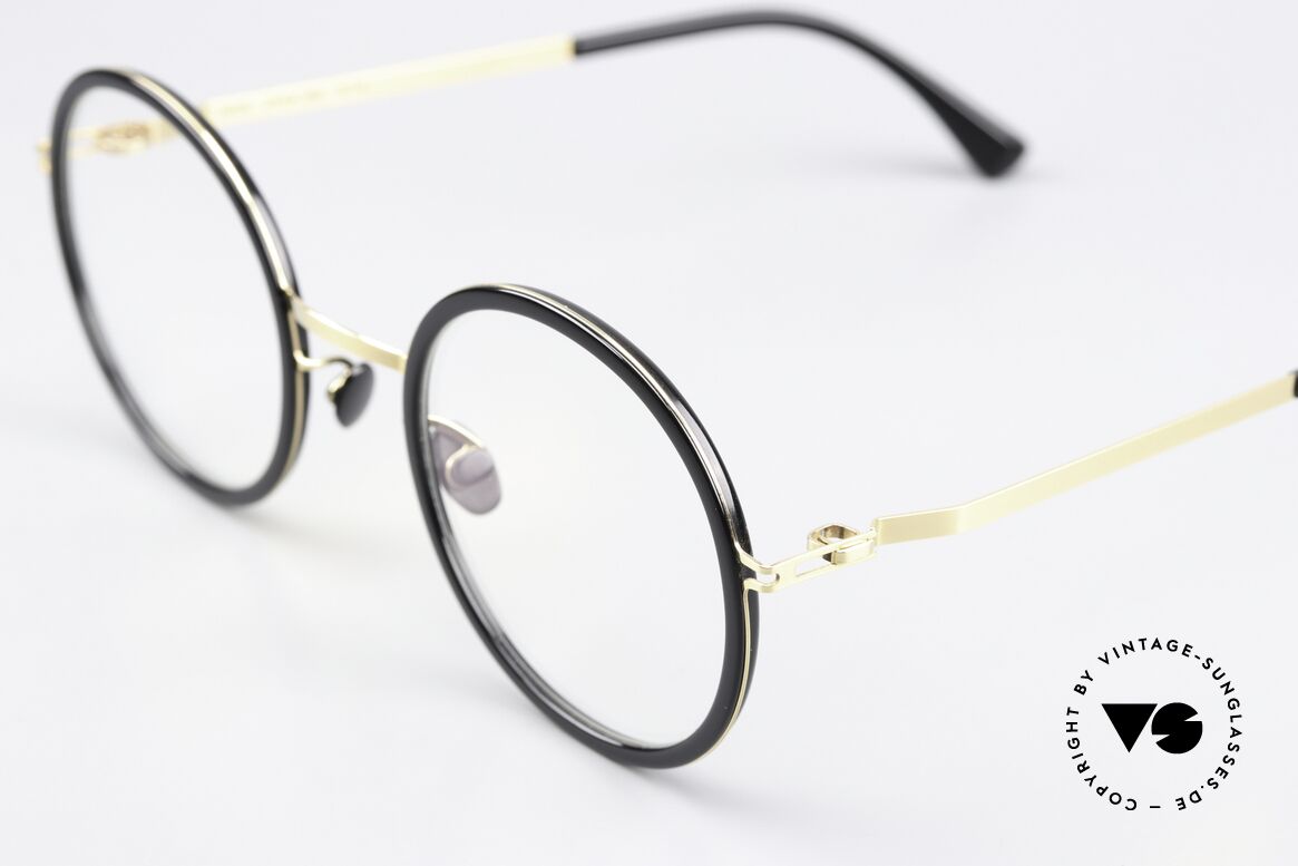 Mykita Meja Round Glasses Black Gold, well-known top quality (handmade in Germany, Berlin), Made for Men and Women