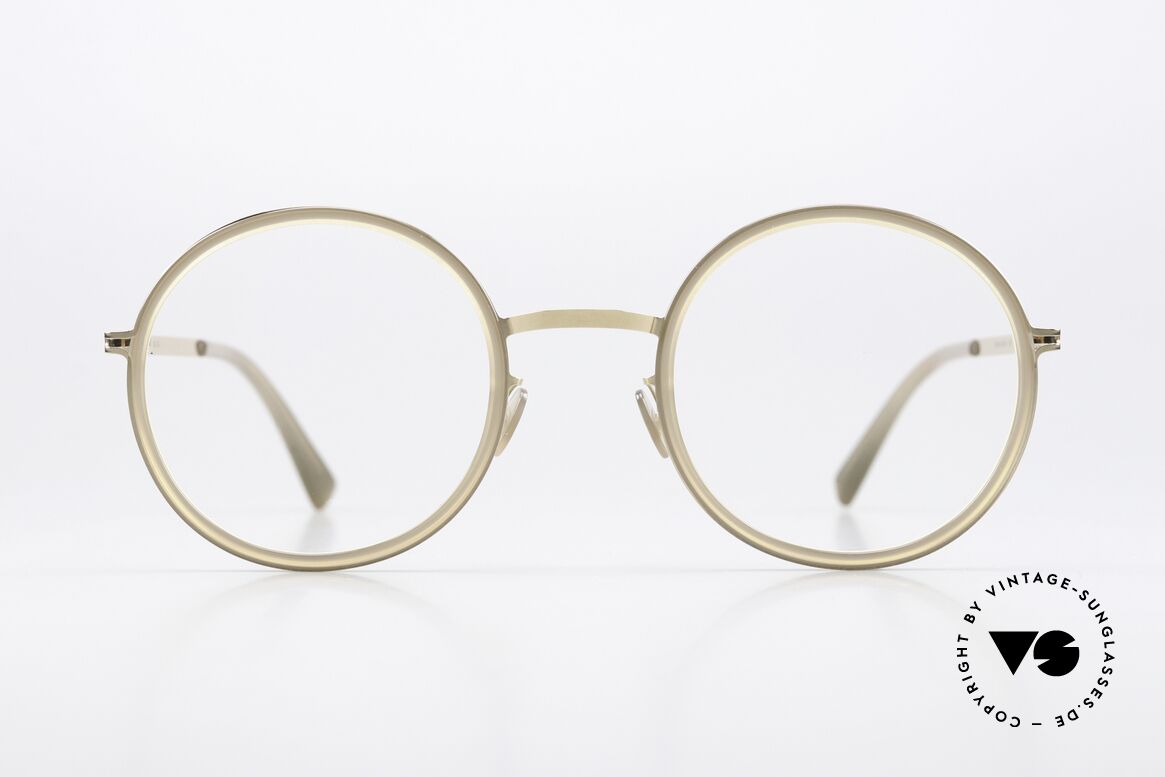 Mykita Meja Round Designer Eyeglasses, LITE collection with additional acetate rings / inlays, Made for Women
