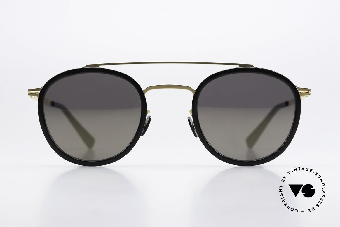 Mykita Olli Panto Sunglasses Black Gold, LITE collection sunglasses with acetate rings / inlays, Made for Men and Women