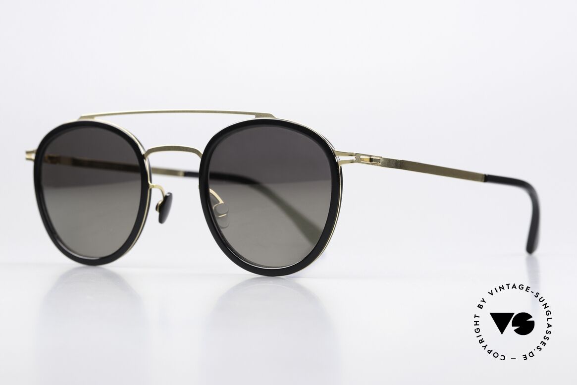 Mykita Olli Panto Sunglasses Black Gold, timeless elegant color code 945 = 'Glossy Gold/Black', Made for Men and Women