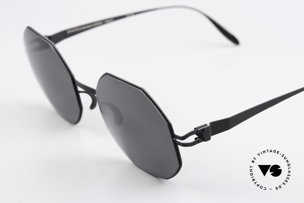 Mykita Ursula Design by Bernhard Willhelm, color 'F25-Matt Black Grey Flash = slightly mirrored, Made for Women