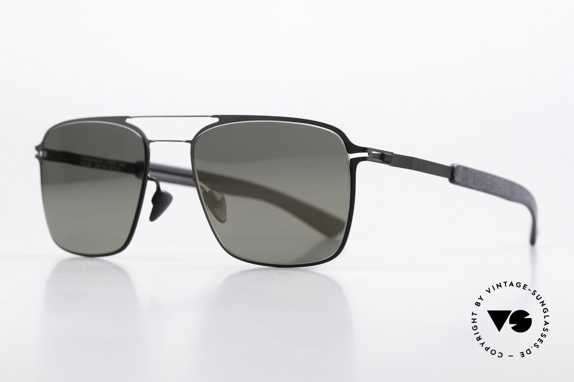 Mykita Mylon Flax Light Mirrored Gray Lenses, col. 243: Black / Pitch Black Gunmetal Flash, Made for Men