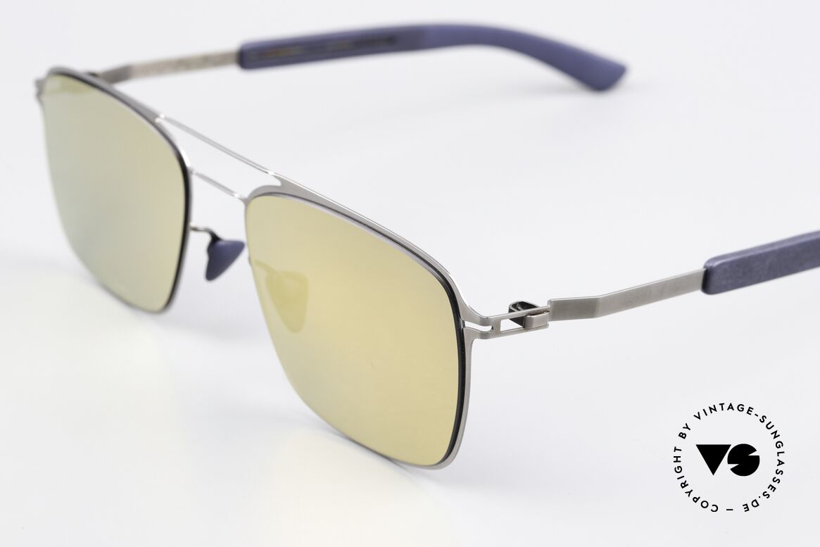 Mykita Mylon Flax Gold Mirrored Navy Blue, 'made in Germany' eyewear for connoisseurs, Made for Men