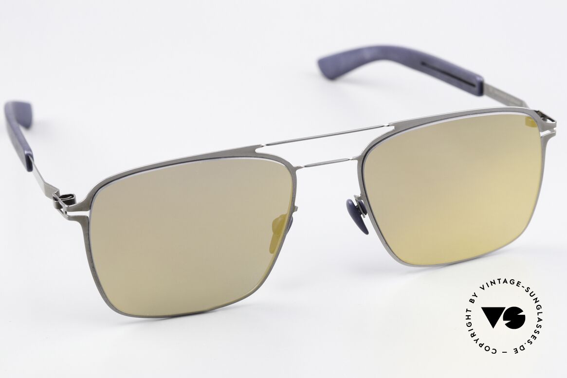 Mykita Mylon Flax Gold Mirrored Navy Blue, unworn model from 2016, with MYKITA case, Made for Men