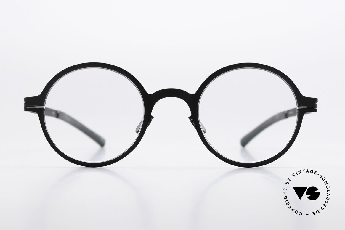 Mykita Thelonius Round Specs Classic Black, Mykita glasses, model Thelonius, size 45-23, col 002, Made for Men and Women
