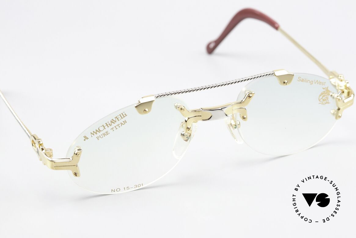 Machiavelli 15-301 Sailing West 80's Titan Frame, can be worn as a fashion accessory (even at night), Made for Men