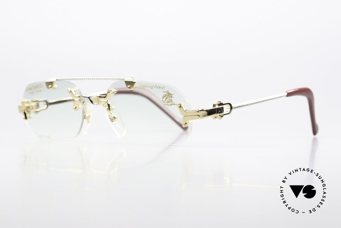 Machiavelli 17-301 Philosopher's Specs Rimless, a really eccentric & opulent frame from the 1980's, Made for Men