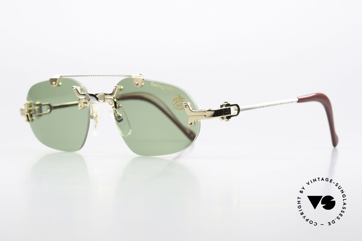 Machiavelli 14-305 Philosopher's Sunglasses, a really eccentric & opulent frame from the 1980's, Made for Men