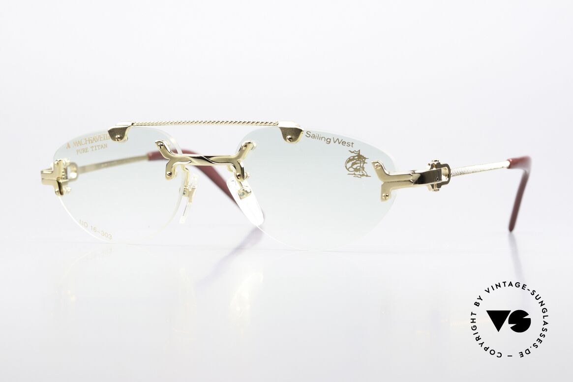 Machiavelli 16-303 Eye-Catching Vintage Glasses, MACHiAVELLi 15-303 Pure Titanium 80's glasses, Made for Men and Women