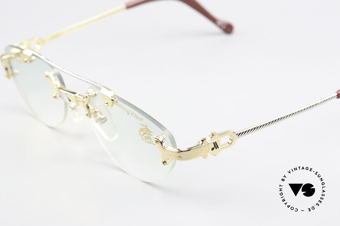 Machiavelli 16-301 Magnificent Vintage Glasses, gold-plated titanium & slightly tinted demo lenses, Made for Men and Women