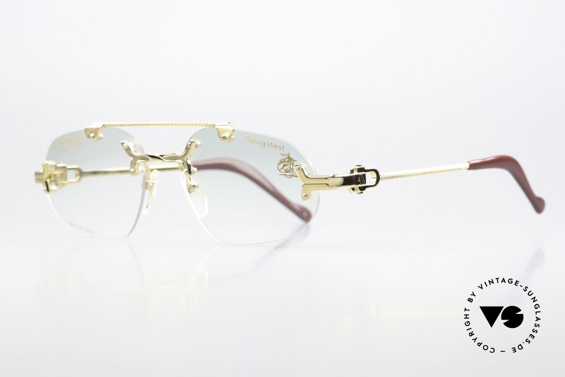 Machiavelli 14-303 Opulent 80s Glasses Rimless, a really eccentric & opulent frame from the 1980's, Made for Men