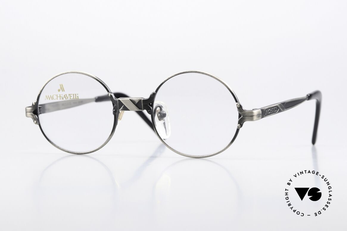 Machiavelli 4-50 80's Titan Frame Antique, MACHiAVELLi 4-50 pure titanium vintage 80s glasses, Made for Men and Women
