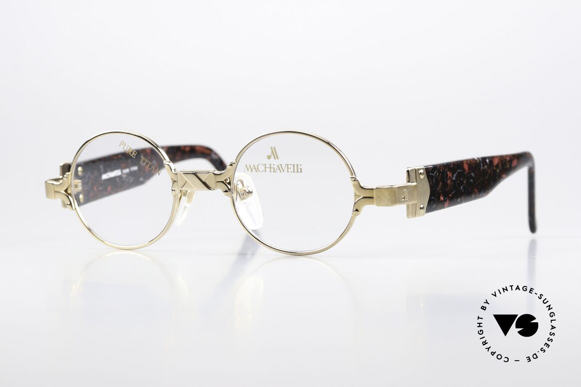 Machiavelli 1-10 Spectacles With A Conscience, MACHiAVELLi 1-10 pure titanium vintage 80s glasses, Made for Men and Women