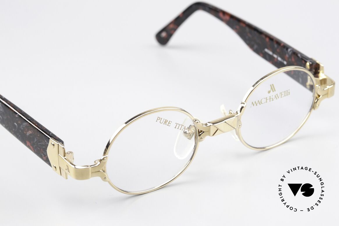Machiavelli 1-10 Spectacles With A Conscience, unworn 80's unique piece and NO RETRO EYEGLASSES, Made for Men and Women