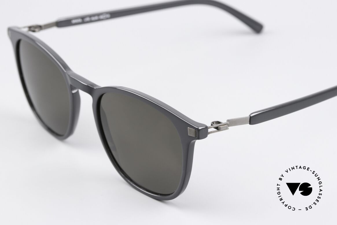 Mykita Aluki Storm Grey / Shiny Graphite, acetate frame front with characteristic Mykita temples, Made for Men and Women