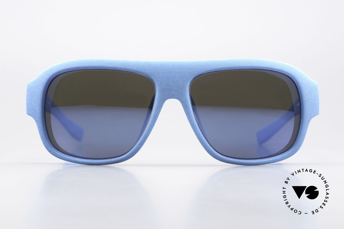 Mykita Mylon Titan Blue Mirrored Sun Lenses, massive design in X-Large size 61/15 for men, Made for Men