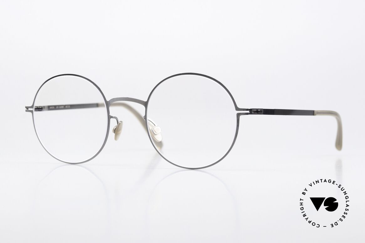 Mykita Quenby Round Frame Shiny Graphite, round Mykita glasses, QUENBY, size 48-22, col. 232, Made for Men and Women