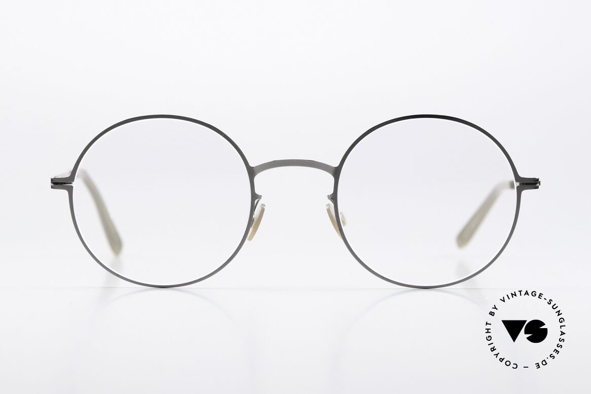 Mykita Quenby Round Frame Shiny Graphite, unisex specs, LITE collection made from 2017-2018, Made for Men and Women