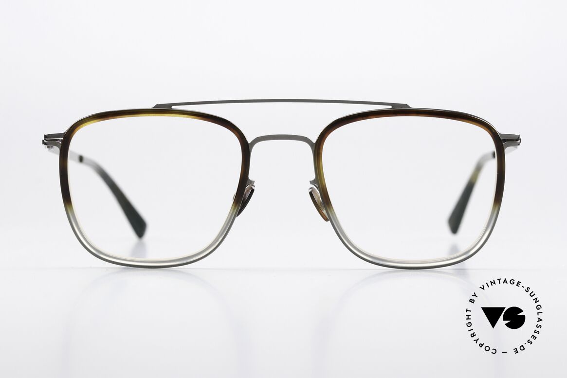 Mykita Hanno Square Frame Santiago Gray, LITE collection with additional acetate rings / inlays, Made for Men and Women