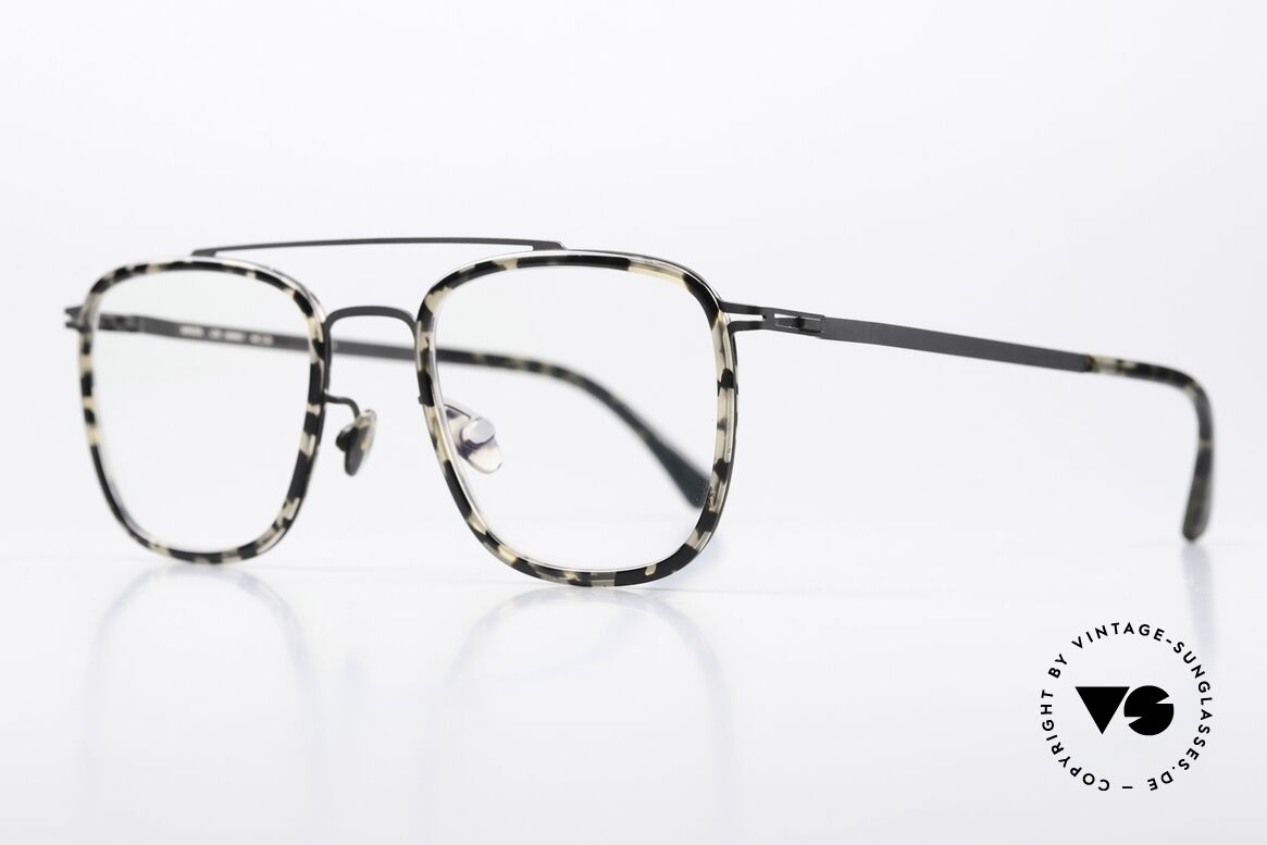 Mykita Hanno Square Frame Black Antigua, interesting pattern / color code 946 = 'Black/Antigua', Made for Men and Women