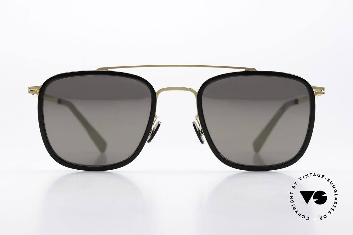 Mykita Hanno Square Sunglasses Mirrored, LITE collection with additional acetate rings / inlays, Made for Men and Women