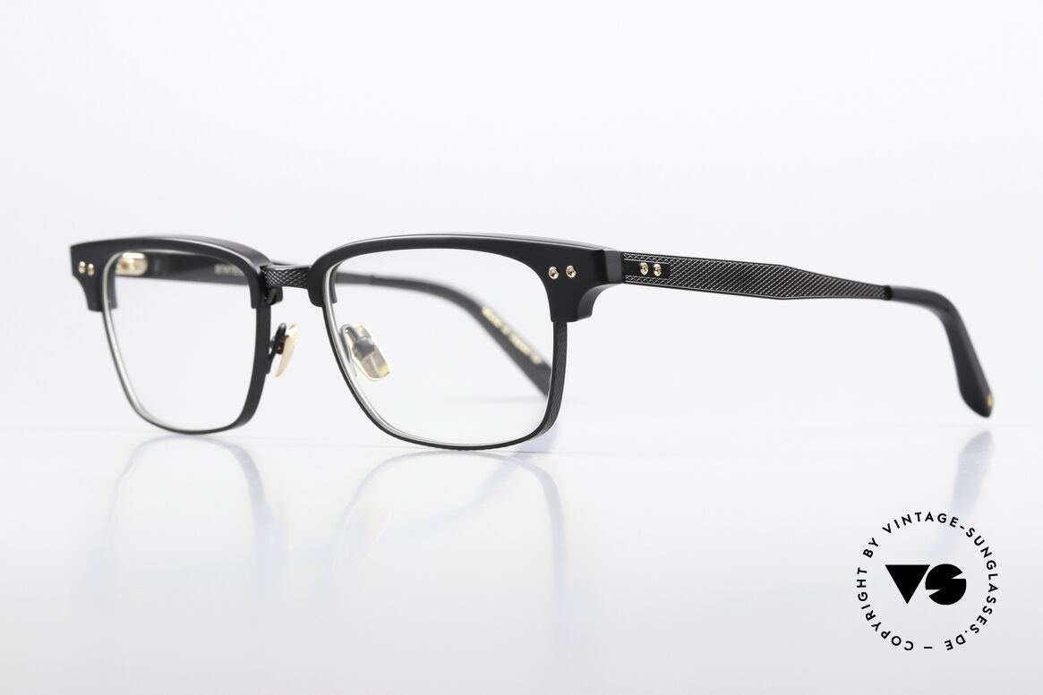 DITA Statesman Three Extra Large Glasses Black, titan frame & acetate upper edge; made in Japan, Made for Men