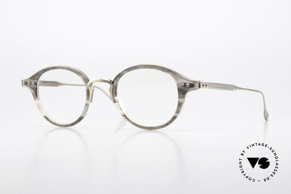DITA Spruce Designer Frame Panto Round, DITA SPRUCE DRX-2083-C-GRY-GLD in size 45/22, Made for Men and Women