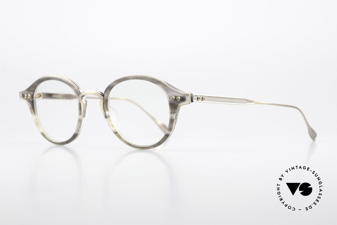 DITA Spruce Designer Frame Panto Round, classic, noble round panto model in 'gray' & 'gold', Made for Men and Women