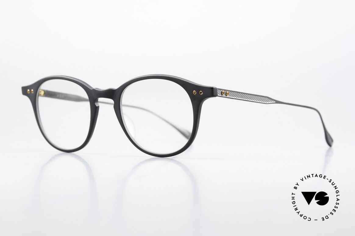 DITA Ash Noble Panto Eyewear 47mm, classic, noble round panto model, timeless 'black', Made for Men and Women