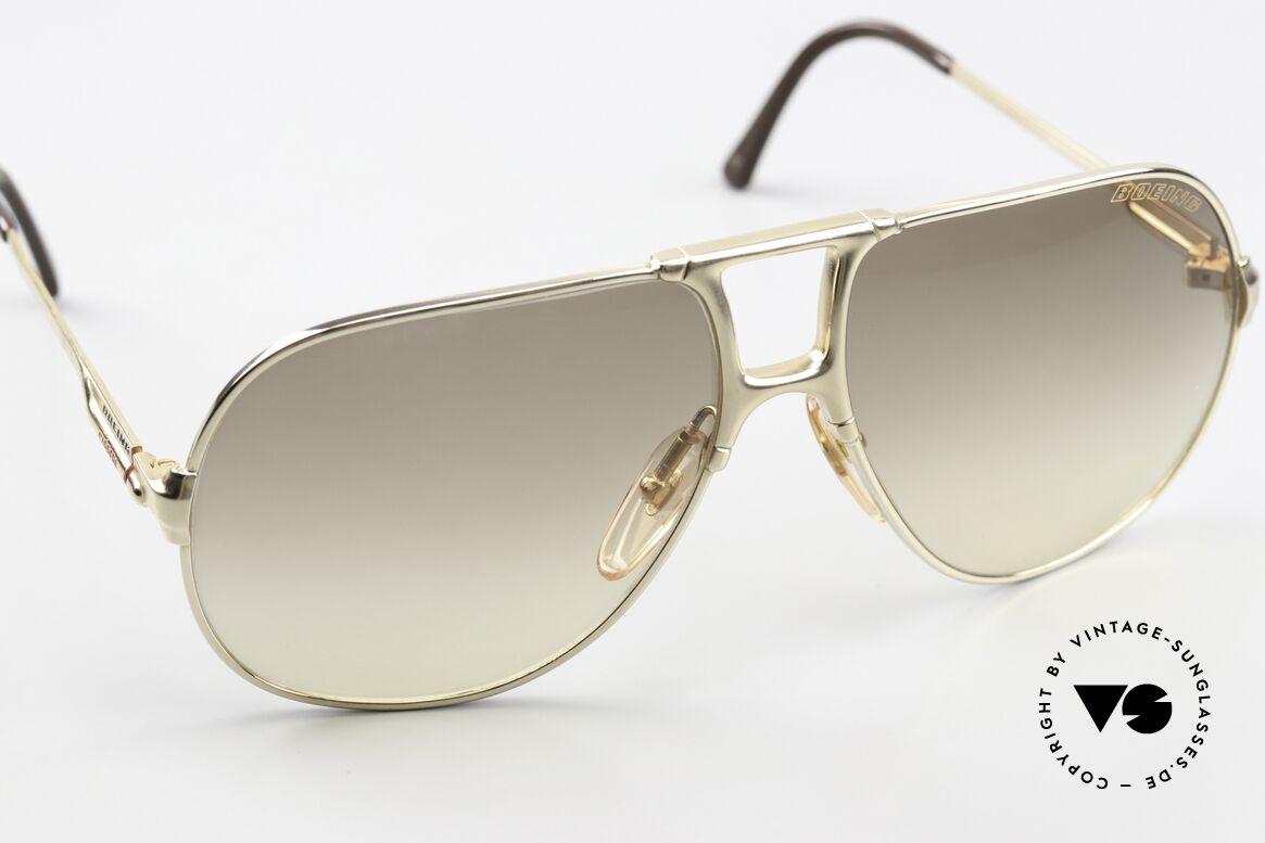 Boeing 5700 Gold-Plated 80's Shades, unworn vintage rarity comes with a case by Persol, Made for Men and Women