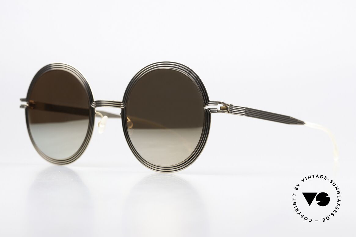 Mykita Studio 6.3 XXL Shades Gold Mirrored, ultra-fine lines follow the contour of the frame, Made for Women