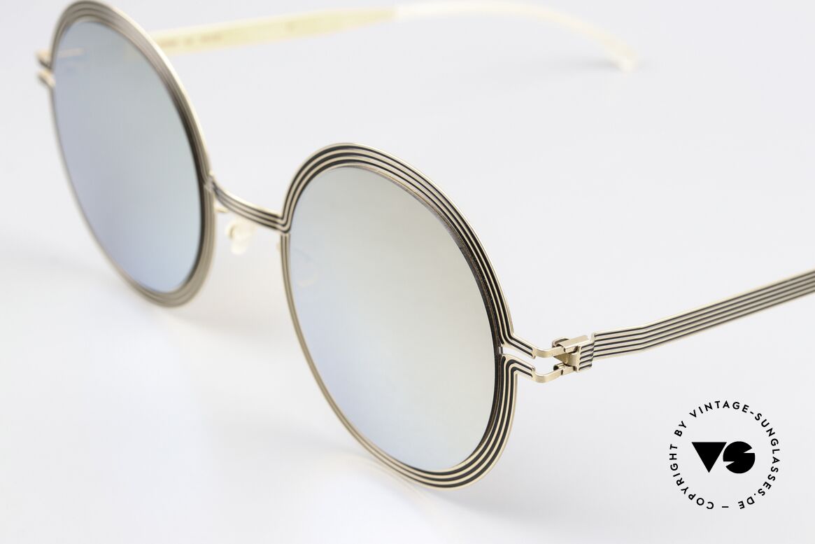 Mykita Studio 6.3 XXL Shades Gold Mirrored, the result is a three-dimensional graphic pattern, Made for Women