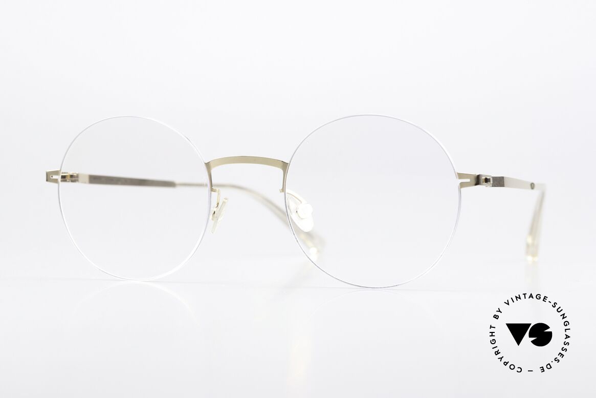 Mykita Kayo Silver / Champagne Gold, round frame from the LESSRIM collection (2017-2019), Made for Men and Women