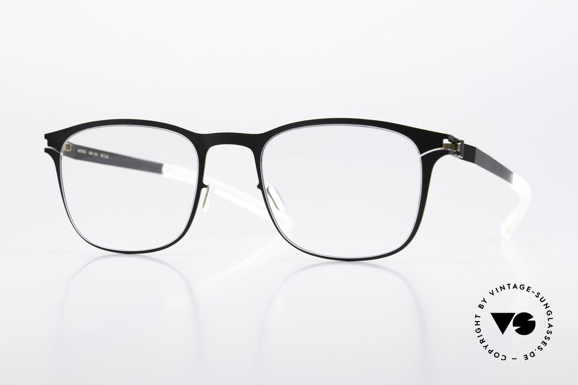 Mykita Kai Metal Frame Black Gold Edges, Mykita eyeglasses, model KAI, size 49-20, color 279, Made for Men and Women