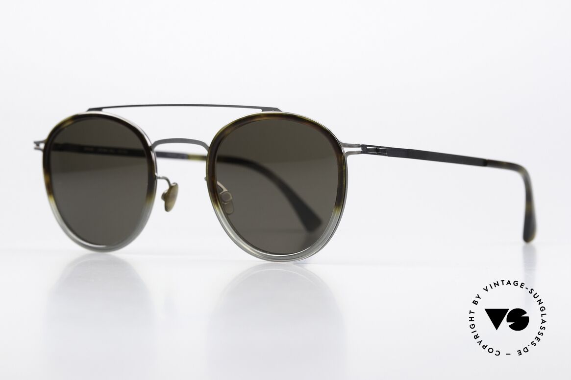 Mykita Olli Panto Designer Shades, very elegant color code 952: Shiny Graphite/ Santiago, Made for Men and Women