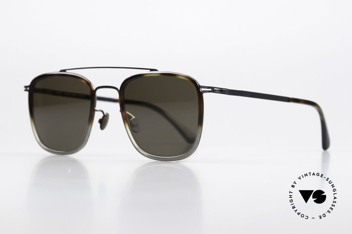 Mykita Hanno Square Panto Sunglasses, very elegant color code 952: Shiny Graphite/ Santiago, Made for Men and Women