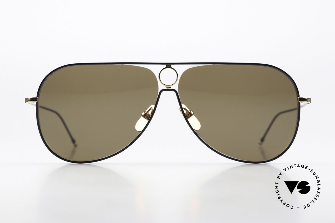 Thom Browne TBS115 Aviator Sunglasses XXL, titanium frame in XXL size 64-10 (150mm width), Made for Men
